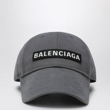 Balenciaga Grey cotton Patch baseball cap