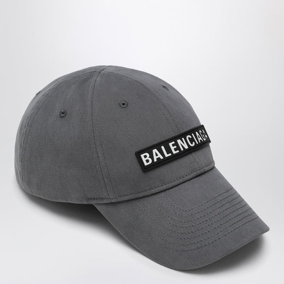 Balenciaga Grey cotton Patch baseball cap