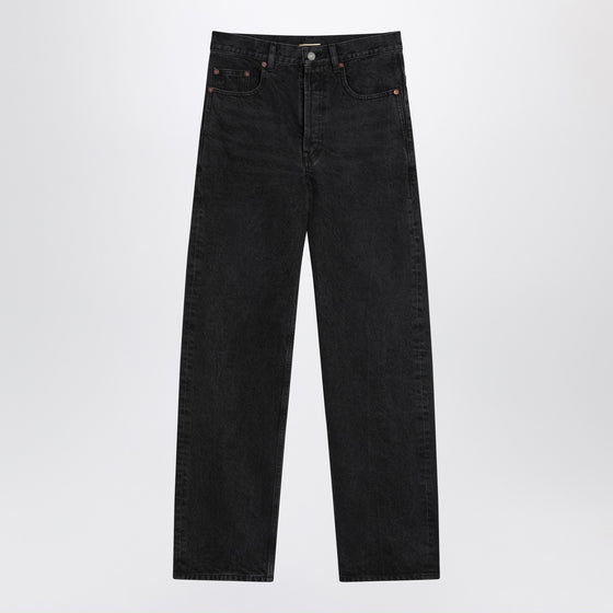 Saint Laurent Black Carrot-Fit jeans with a washed effect