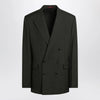 GUCCI Military green double-breasted jacket in wool