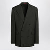 GUCCI Military green double-breasted jacket in wool