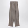 Saint Laurent Wide taupe beige wool trousers