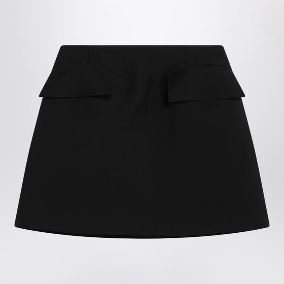 Alexander McQueen Black wool mini skirt