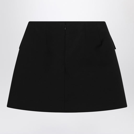 Alexander McQueen Black wool mini skirt