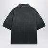 Alexander McQueen Faded effect black polo shirt in cotton