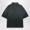 Alexander McQueen Faded effect black polo shirt in cotton
