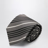 Saint Laurent Gray striped silk tie