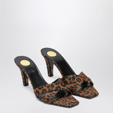  Saint Laurent Mule Jill in gros-grain leopard print
