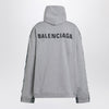 Balenciaga Denim and fleece cotton jacket with logo
