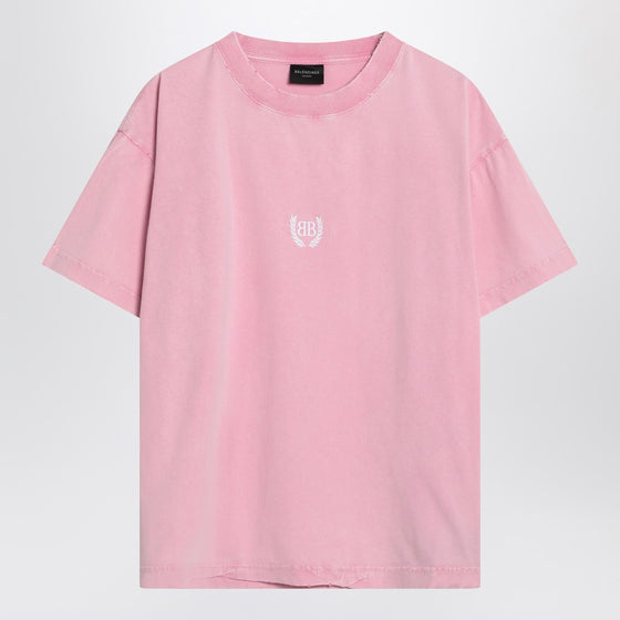 Balenciaga Laurel Classic pink boxy T-shirt