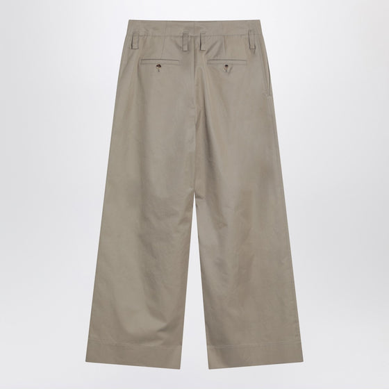 Alexander McQueen Beige cotton gabardine chino pants