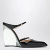 GUCCI Black sabots with transparent wedge