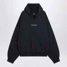  Balenciaga Faded black polo hoodie