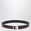 Saint Laurent Reversible belt in black/burgundy leather