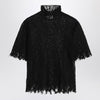 Alexander McQueen Black spiderweb lace top