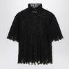 Alexander McQueen Black spiderweb lace top