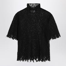  Alexander McQueen Black spiderweb lace top