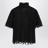 Alexander McQueen Black spiderweb lace top