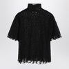 Alexander McQueen Black spiderweb lace top