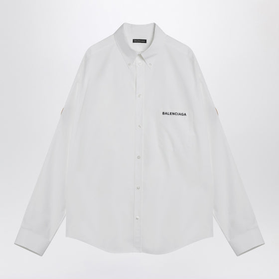 Balenciaga White Uniform Merch button-down shirt