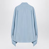 Balenciaga Light blue striped shirt with knotted cuffs