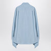 Balenciaga Light blue striped shirt with knotted cuffs