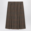 Saint Laurent Prince of Wales wool midi skirt