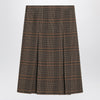 Saint Laurent Prince of Wales wool midi skirt