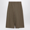 Saint Laurent Checked wool culotte skirt