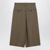 Saint Laurent Checked wool culotte skirt