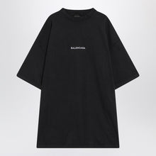  Balenciaga Faded black dry fleece Uniform Merch T-shirt
