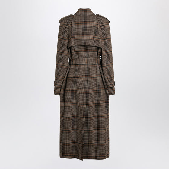 Saint Laurent Double-breasted coat in Prince of Wales wool
