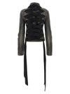 Balenciaga Lace Up Denim Jacket