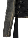 Balenciaga Lace Up Denim Jacket