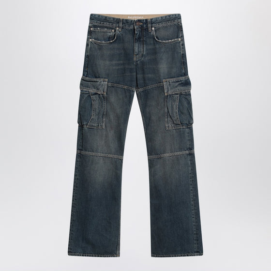 Balenciaga Blue Cargo Regular jeans with a faded effect