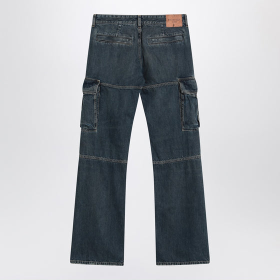 Balenciaga Blue Cargo Regular jeans with a faded effect