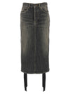 Balenciaga Lace Up Denim Skirt