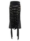 Balenciaga Lace Up Denim Skirt