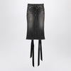 Balenciaga Skirt with laces in smoky grey denim