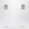 Balenciaga Nano XS silver Stud Earrings