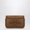 Saint Laurent Borsa Solferino medium in suede Caramel Cognac