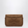 Saint Laurent Borsa Solferino medium in suede Caramel Cognac