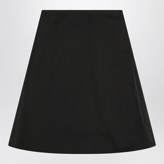 Alexander McQueen Flared black skirt in silk blend