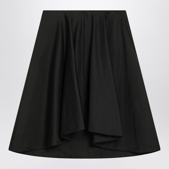 Alexander McQueen Flared black skirt in silk blend