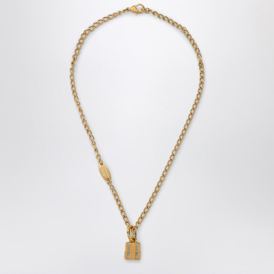 Balenciaga Nano necklace in gold brass