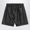 GUCCI Black leather Bermuda shorts