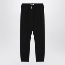  The Row Teo black cotton and cashmere trousers