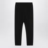 The Row Teo black cotton and cashmere trousers