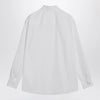 GUCCI White cotton shirt with logo embroidery