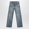 Balenciaga Light washed wide-leg blue jeans